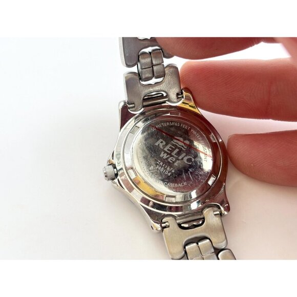 Relic Silver Tl Men's 165 Water Resistant Vintage Wristwatch - 19mm - WORKS! - Picture 7 of 10